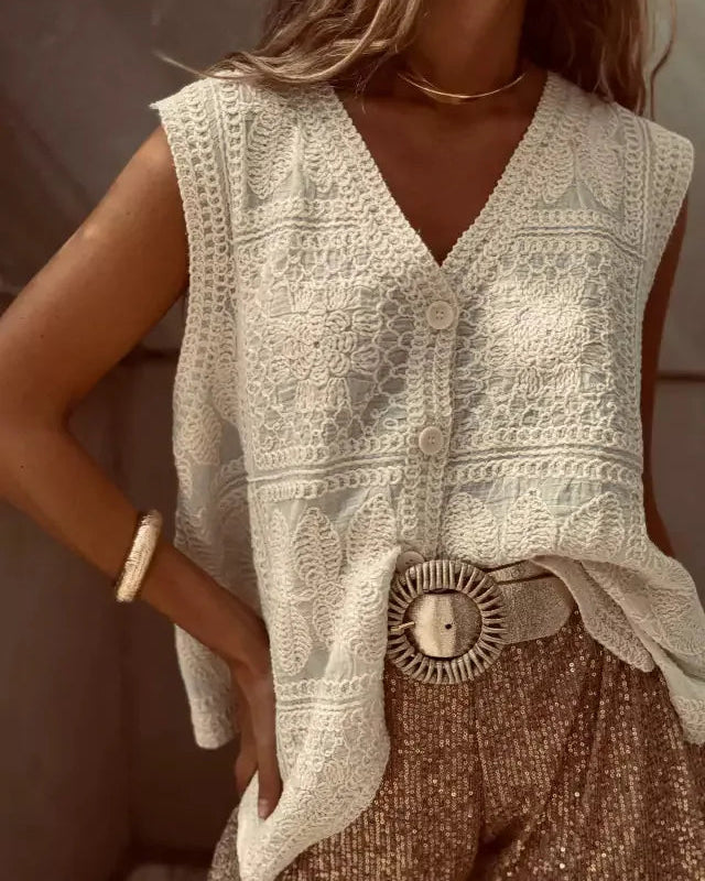 Sylvie Crochet Vest