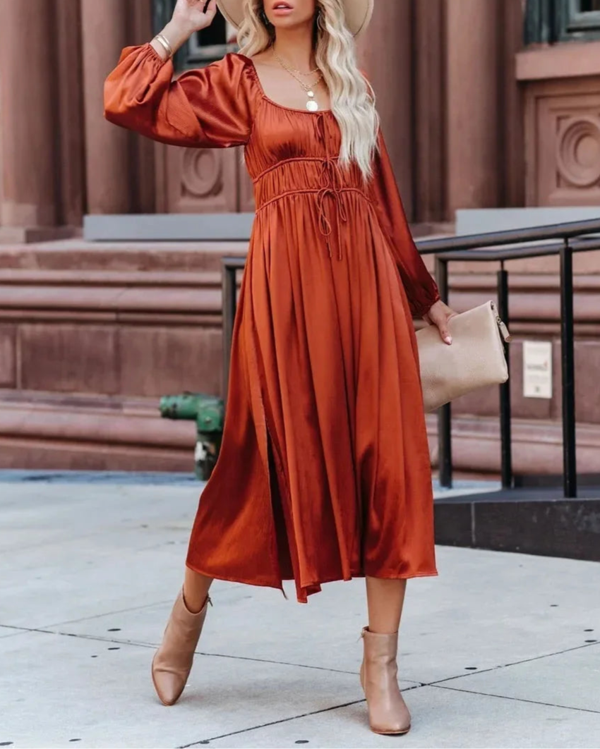 Rust Flow Dress