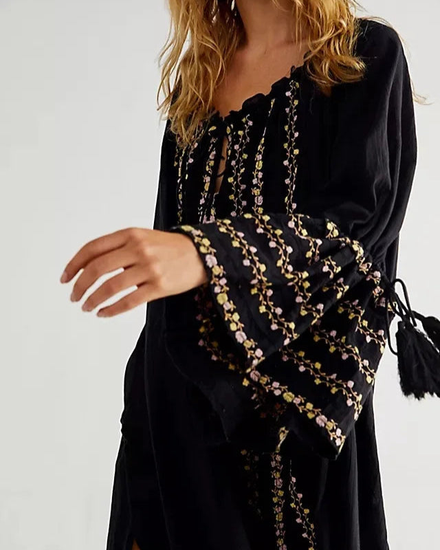 Midnight Folk Dress
