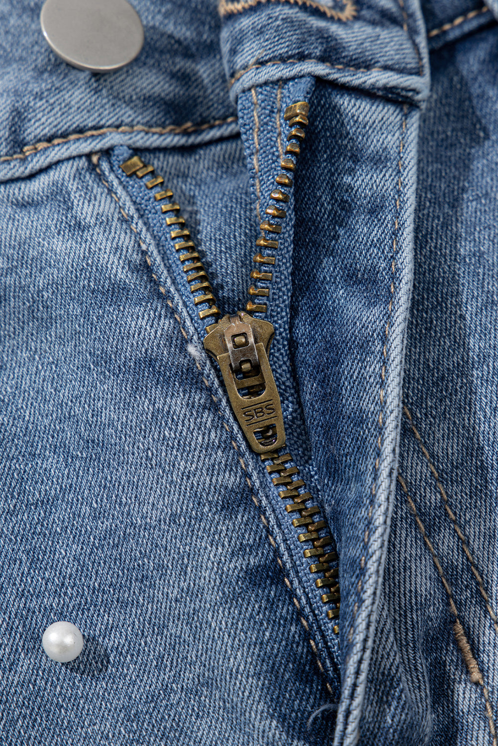 Mira Pearl Denim Shorts