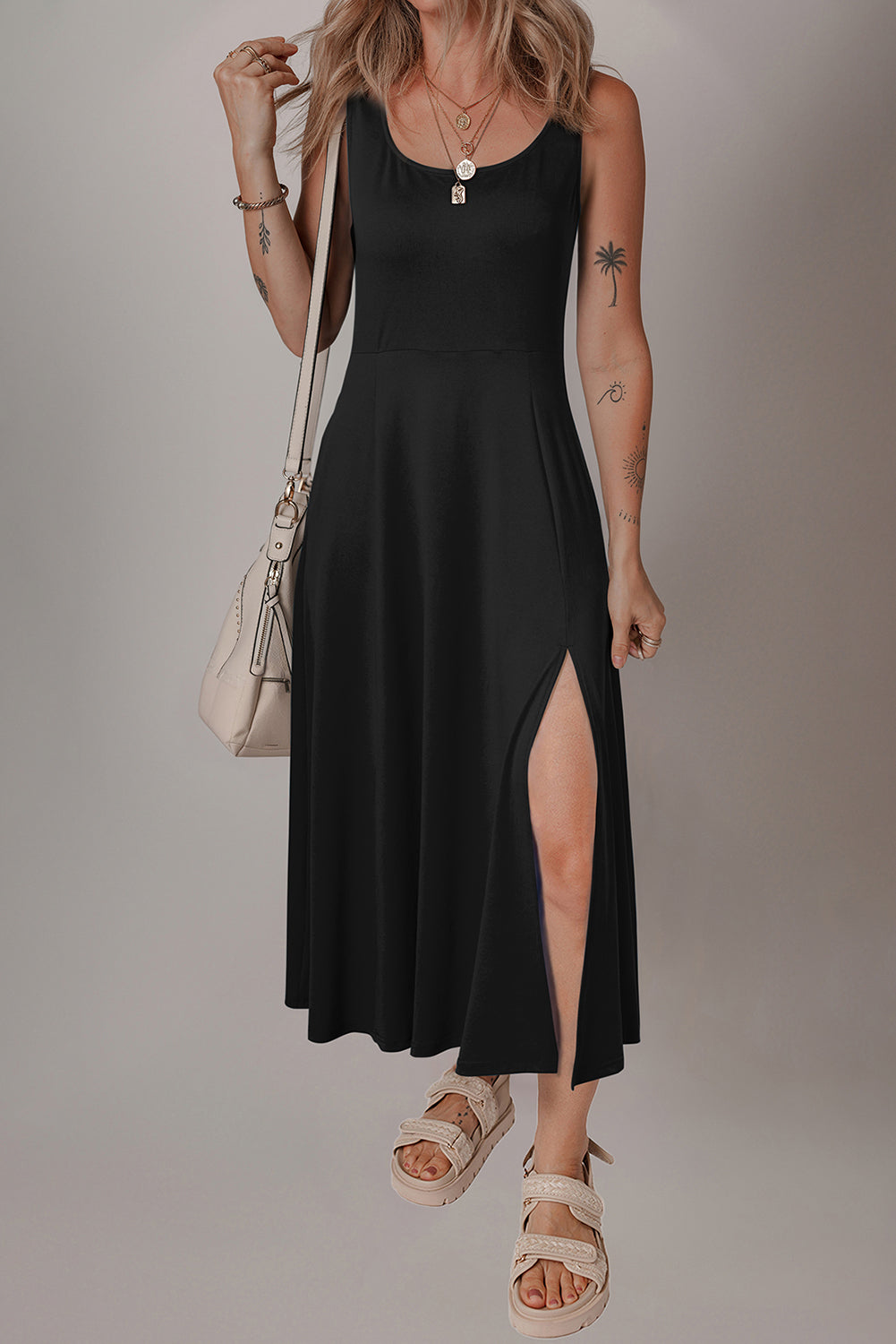 Noir Essence Midi Dress