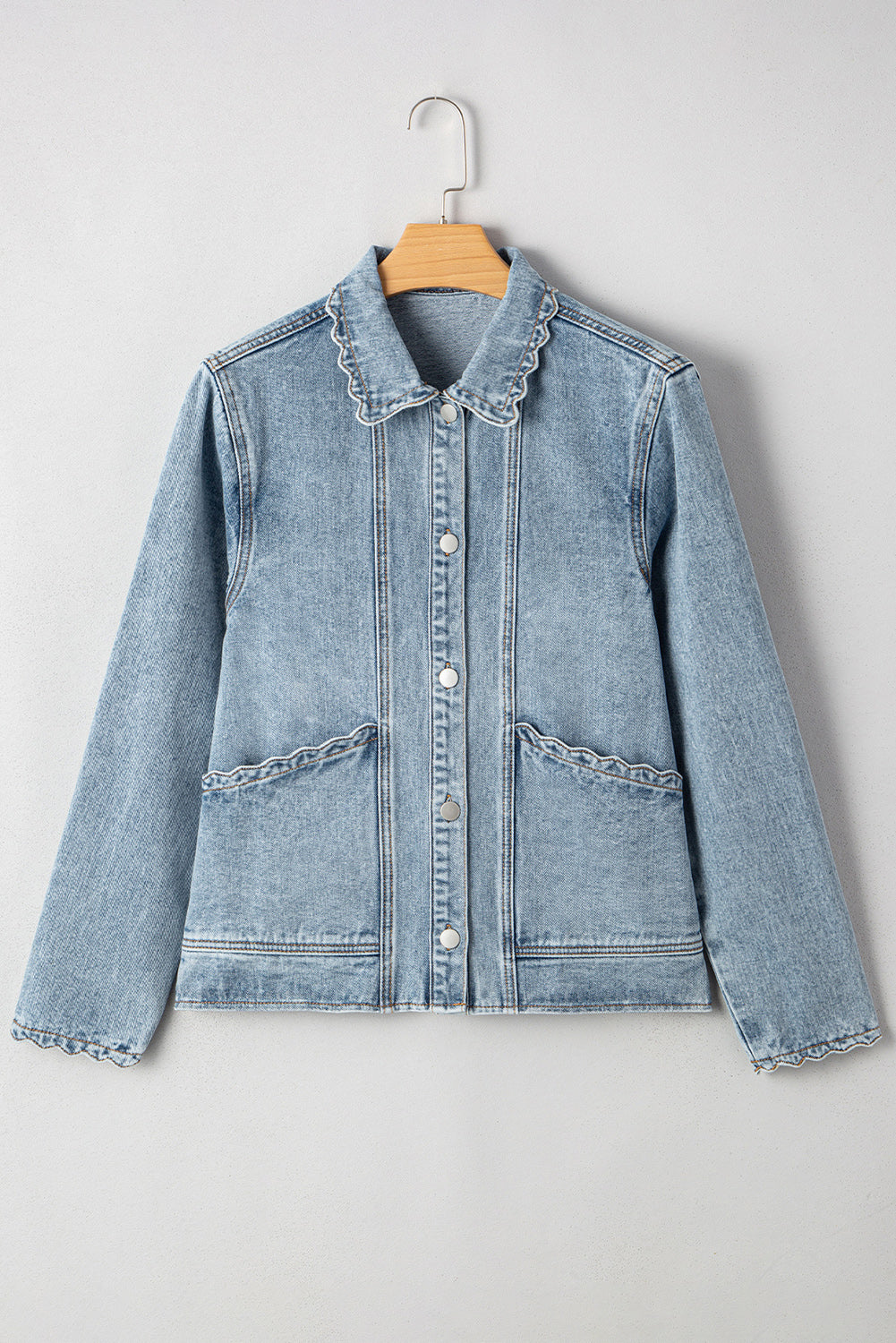 Myosotis Scallop Denim Jacket