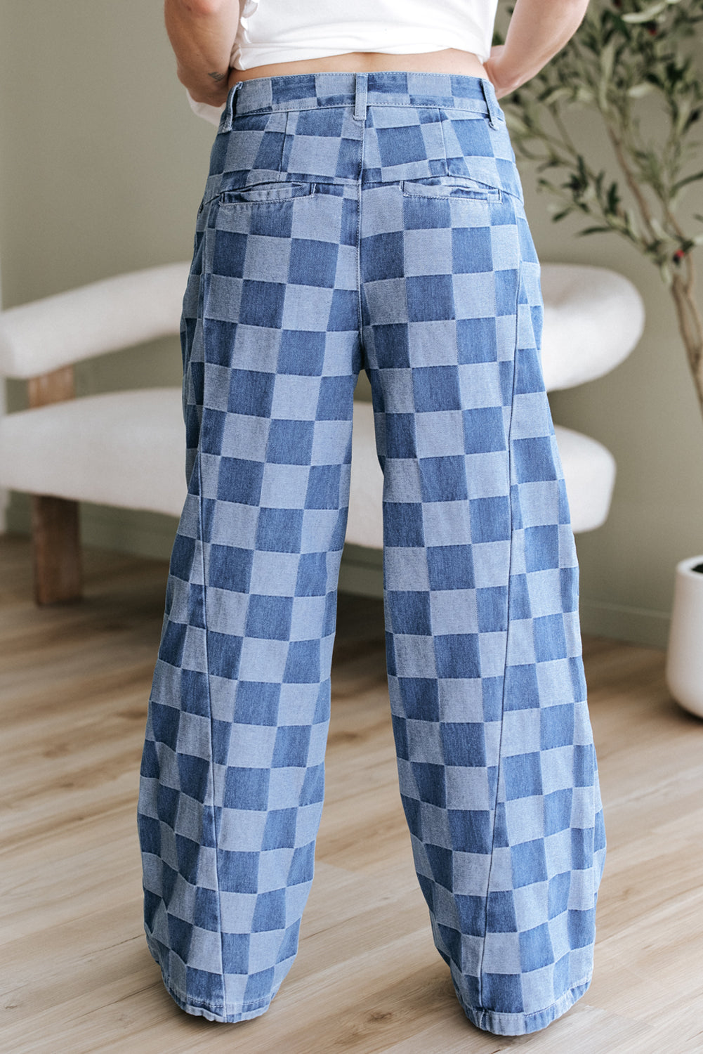 Checkmate Wide Leg Jeans