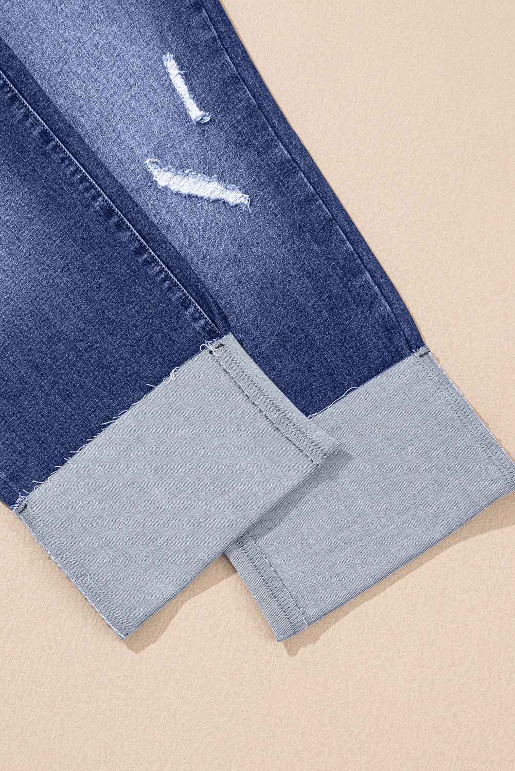 Teal Ridge Cuff Jeans
