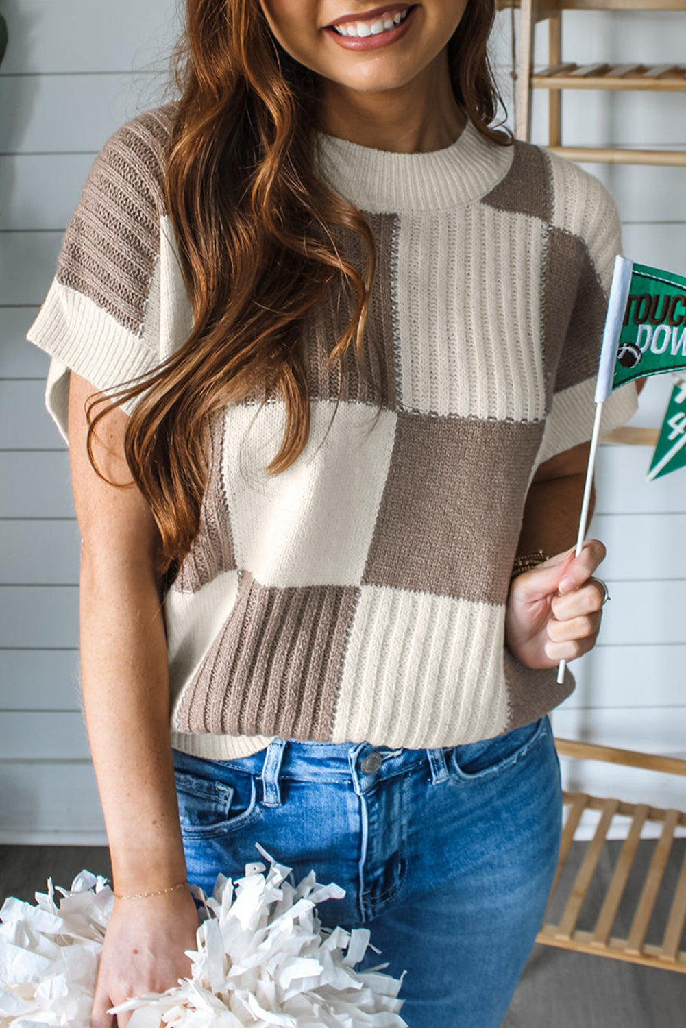 Nova Check Knit Tee