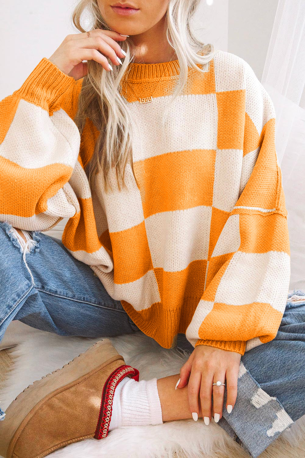 Ophelia Check Sweater