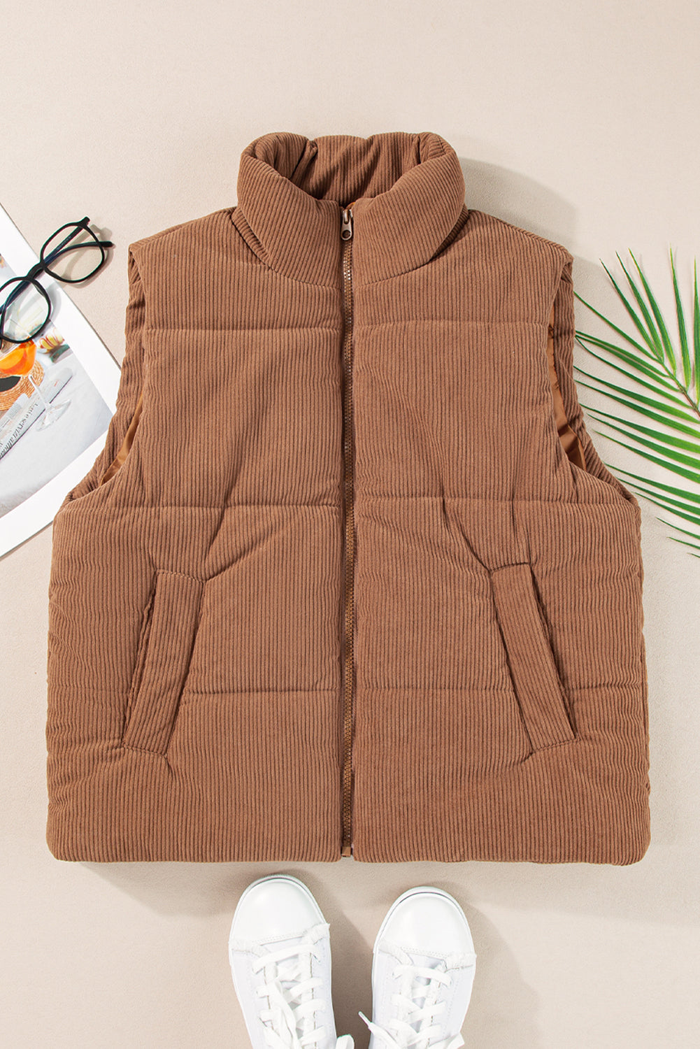 Mocha Dune Puffer Vest