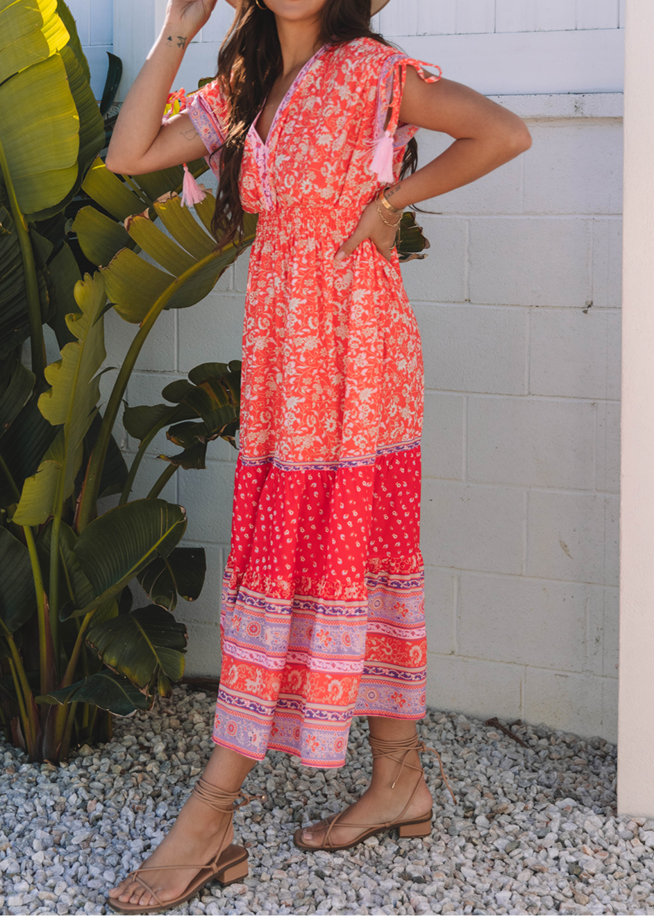 Crimson Bloom Maxi