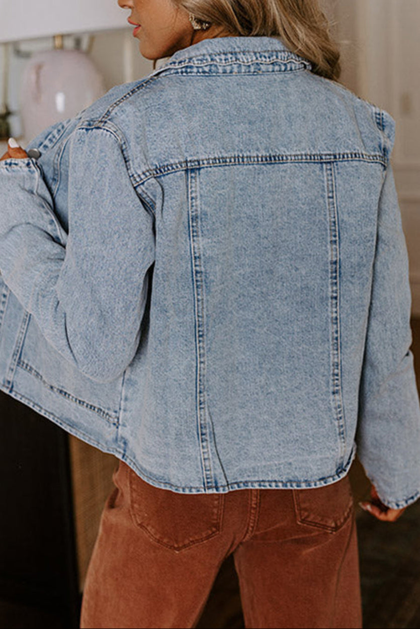 Myosotis Scallop Denim Jacket