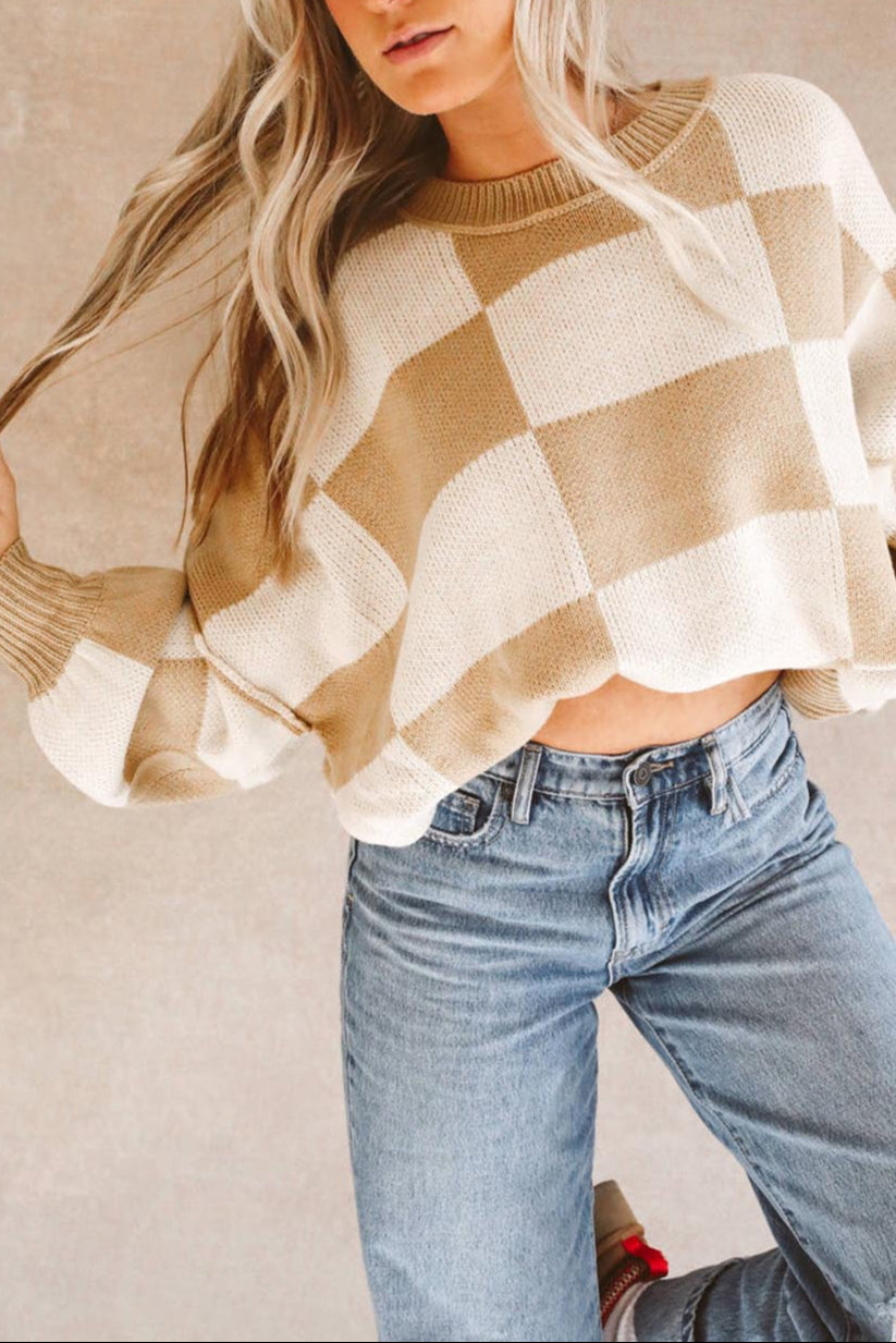 Ophelia Check Sweater