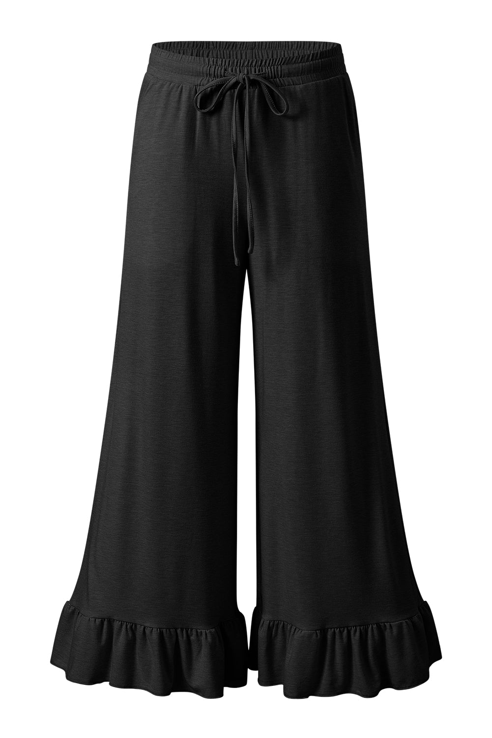 Noir Ruffle Breeze Pants