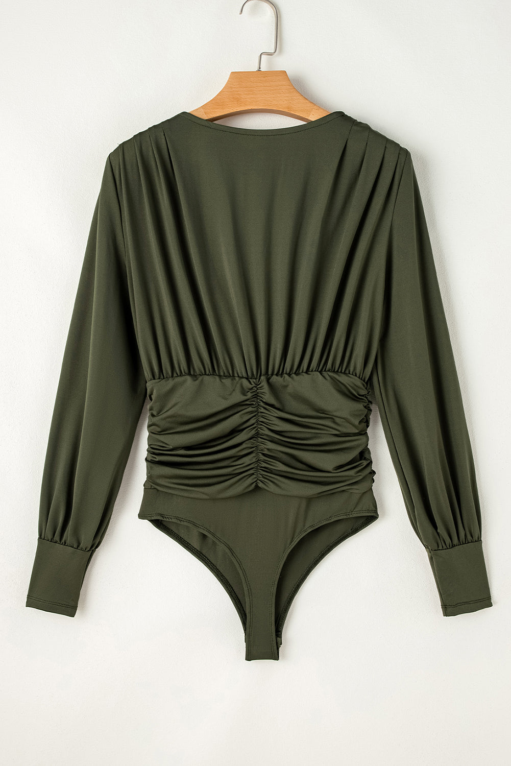 Olive Drape Bodysuit