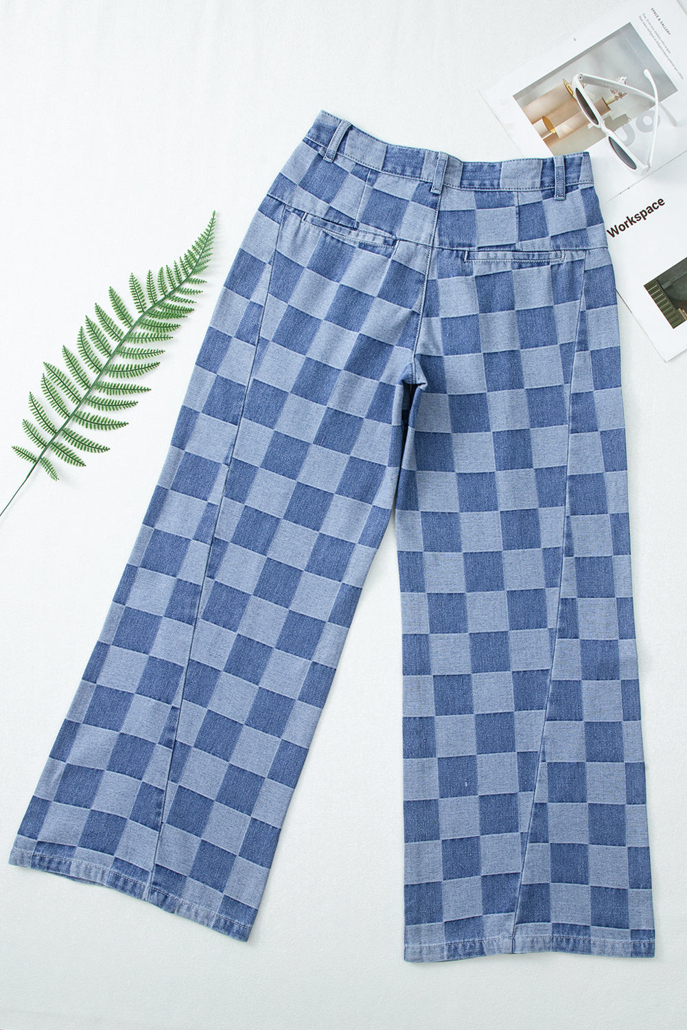 Checkmate Wide Leg Jeans