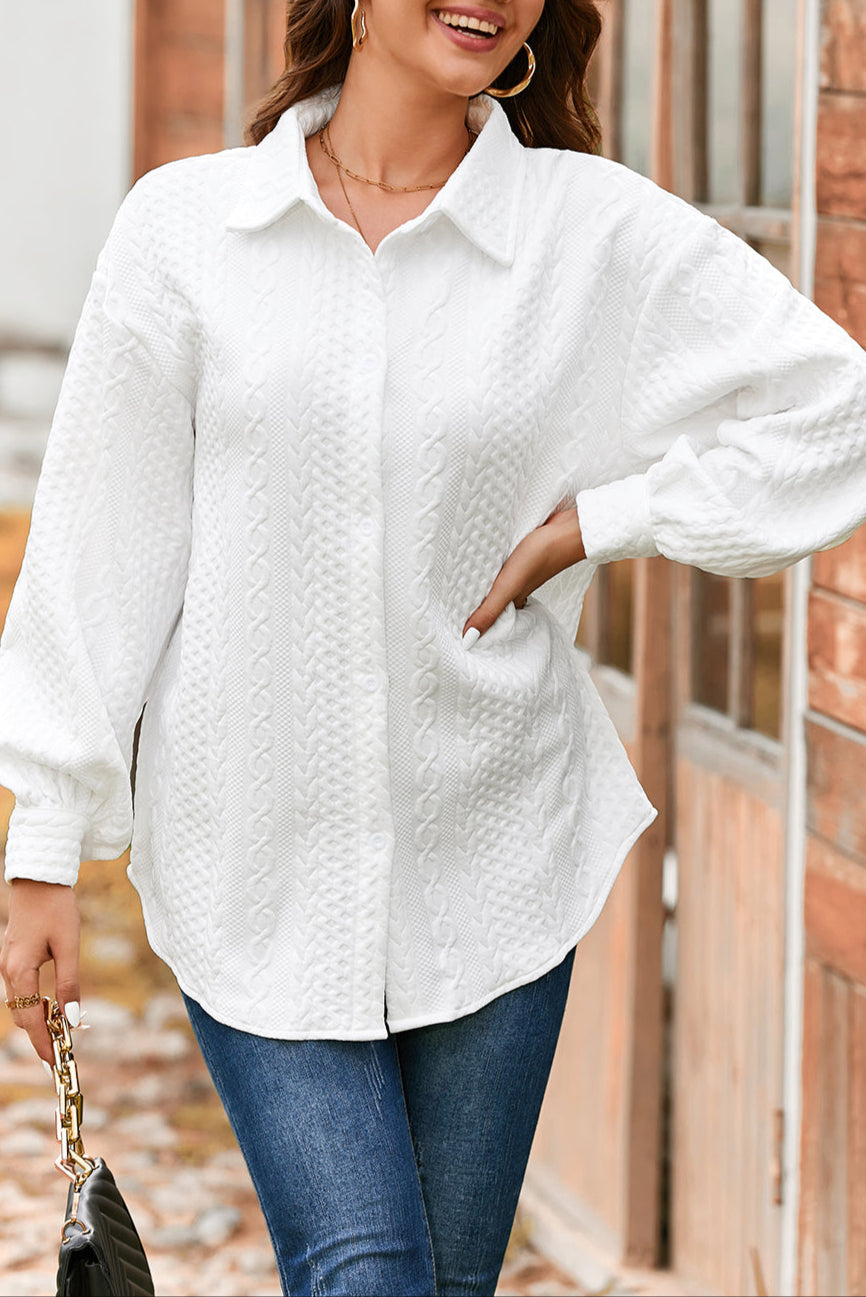 Aria Cable Puff Shacket