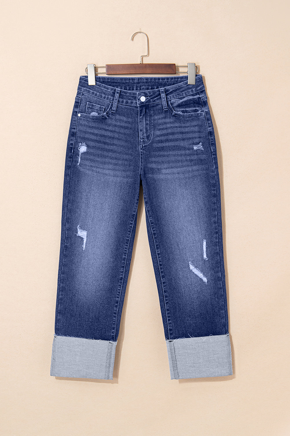 Teal Ridge Cuff Jeans