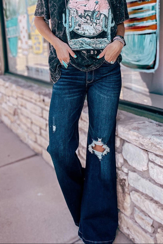 Real Teal Revival Flares