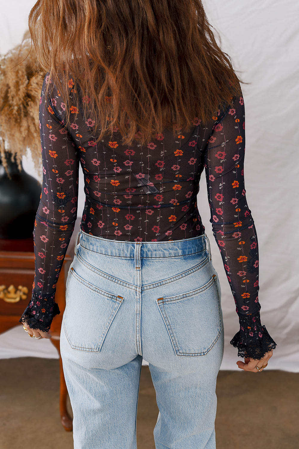 Midnight Bloom Mesh Bodysuit