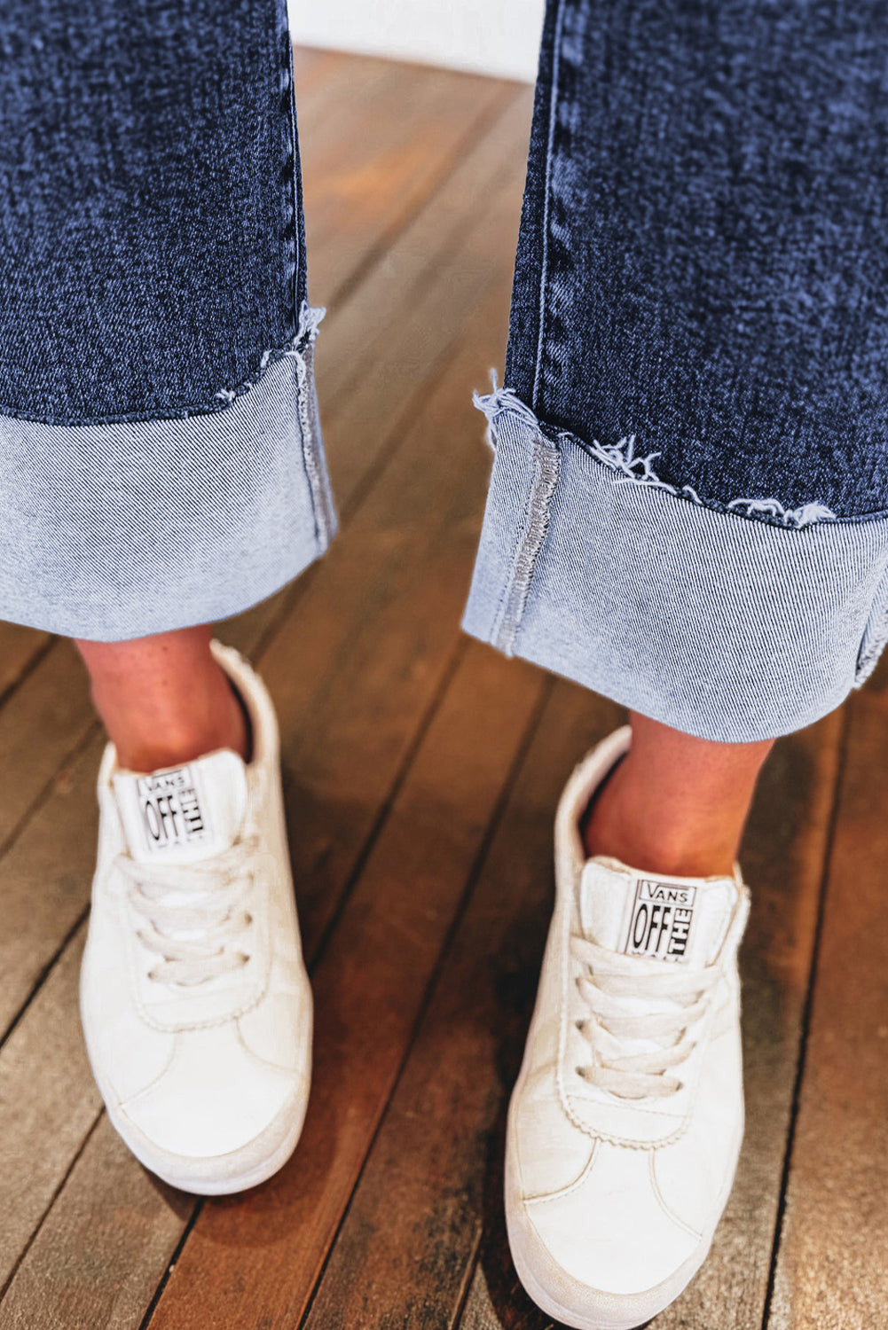 Teal Ridge Cuff Jeans
