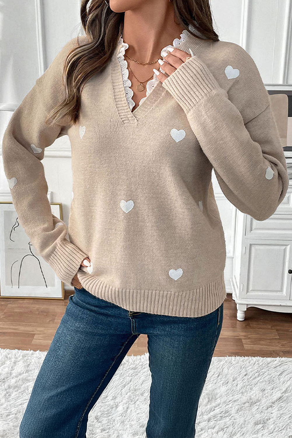 Amora Lace Knit Sweater
