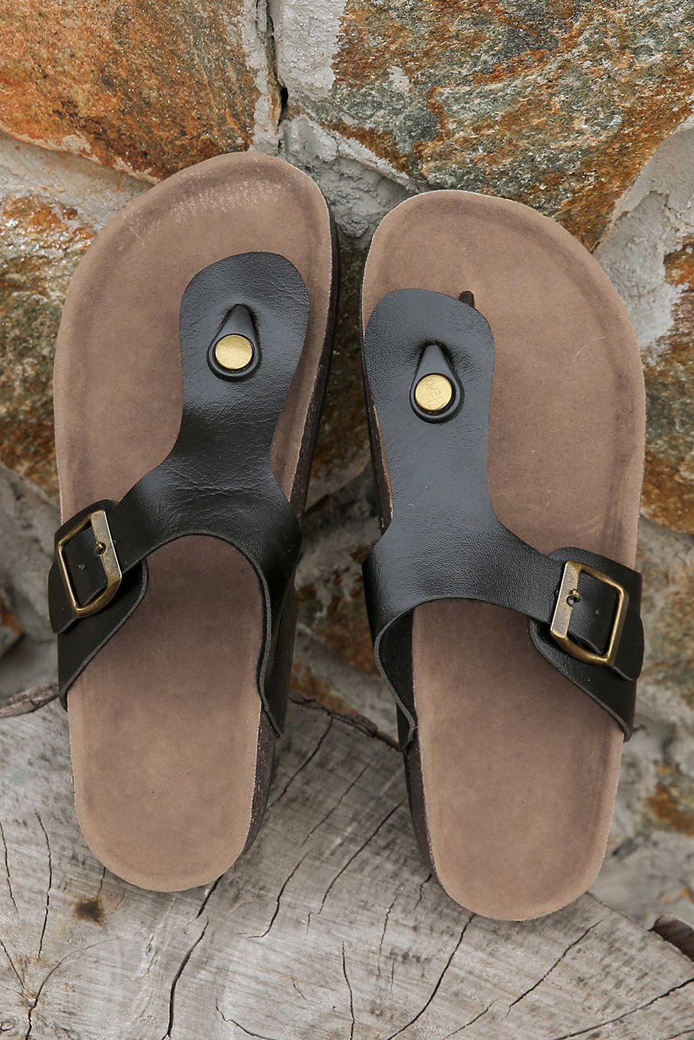Sierra Buckle Thong Slippers