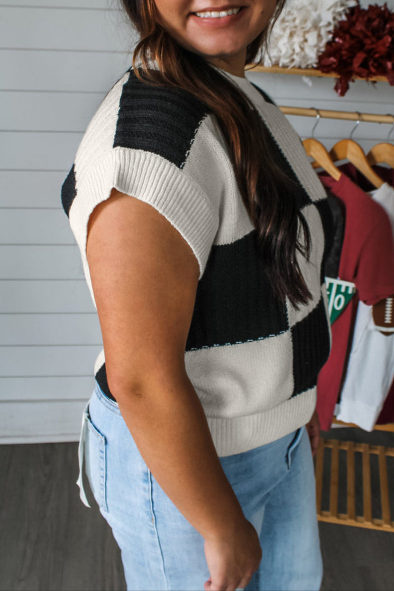 Nova Check Knit Tee