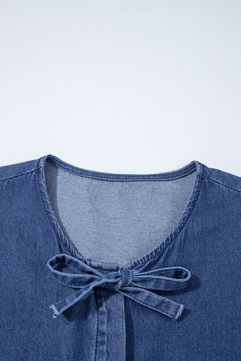 Indigo Flare Denim Top