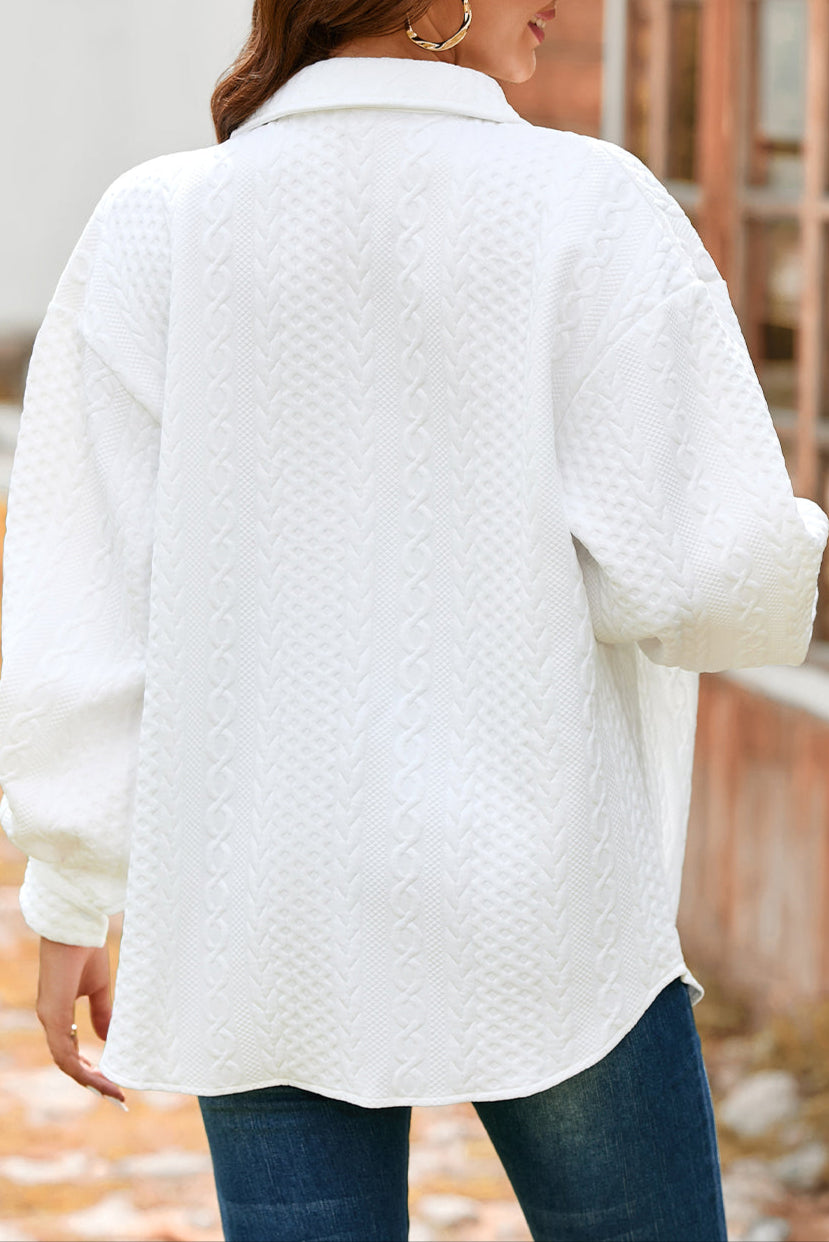 Aria Cable Puff Shacket