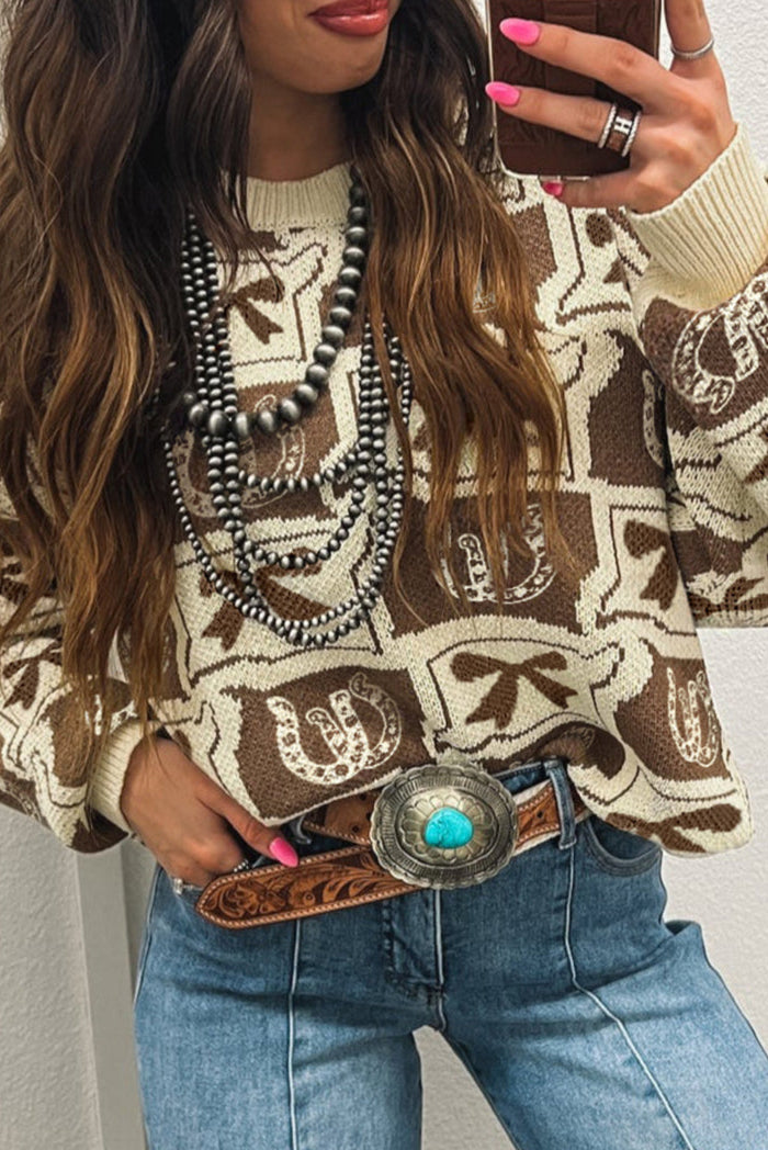 Wild Rose Western Sweater