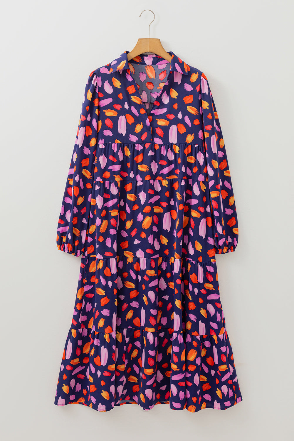 Blue Petal Cascade Dress