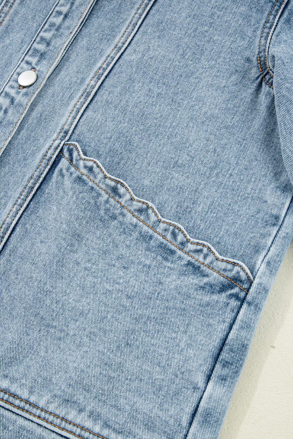 Myosotis Scallop Denim Jacket