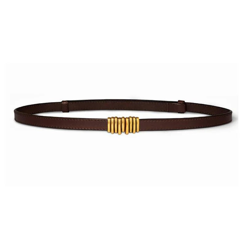Luna Slim Leather Belt
