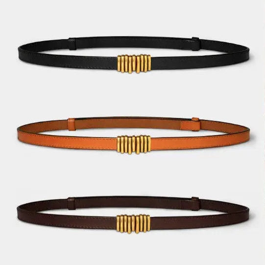 Luna Slim Leather Belt