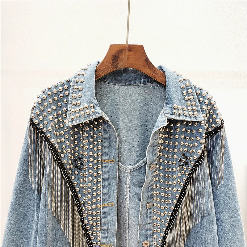 Wild West Fringe Denim Jacket