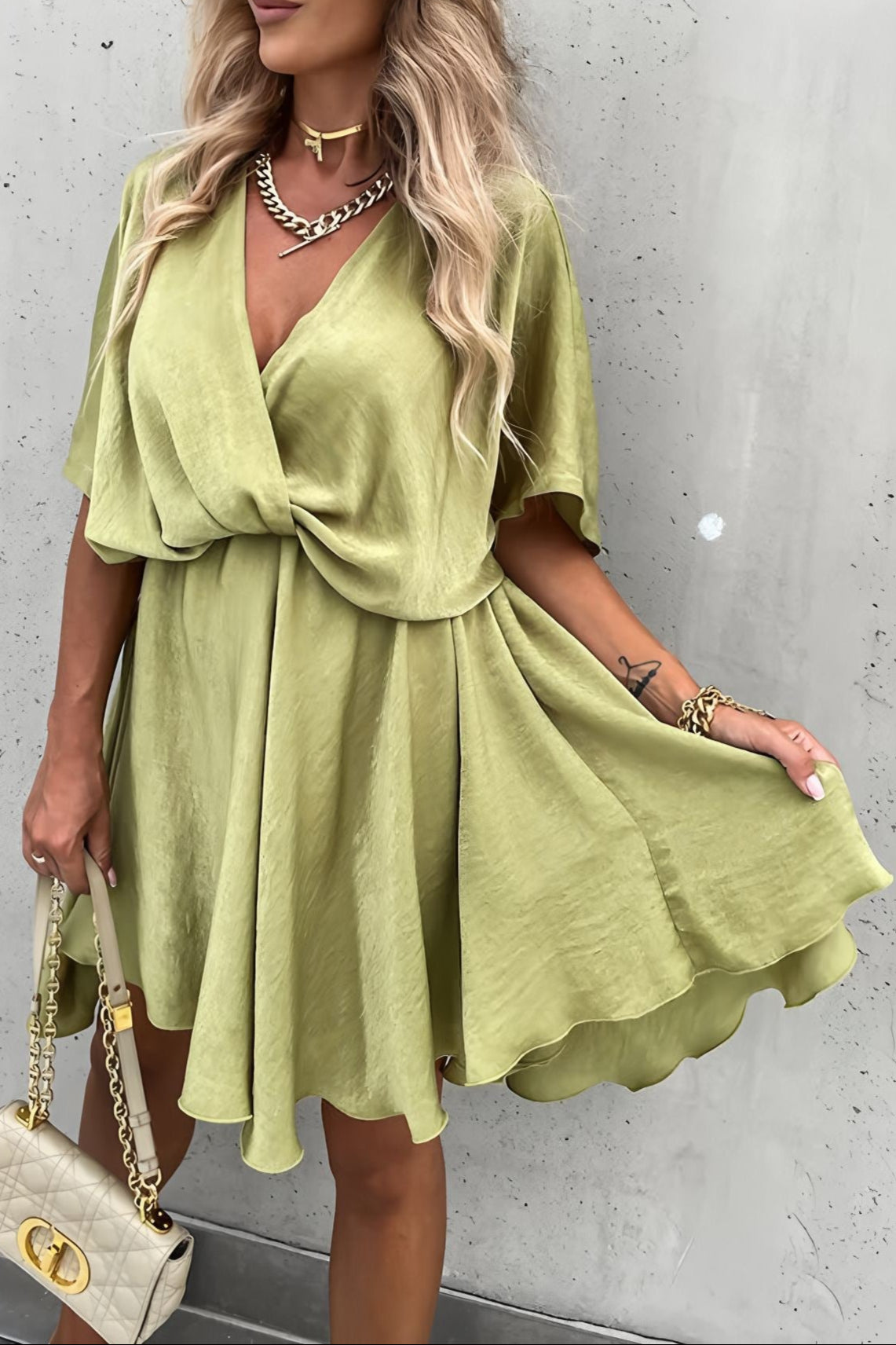 Celesta Satin Dress