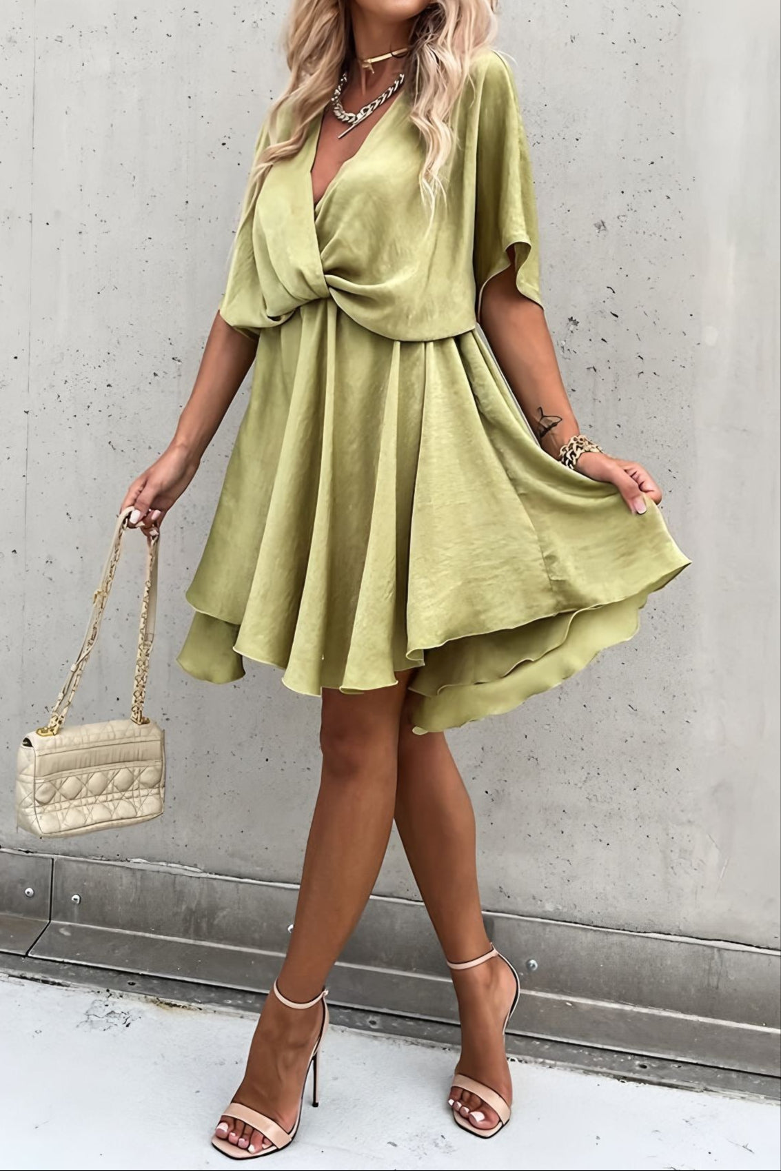 Celesta Satin Dress