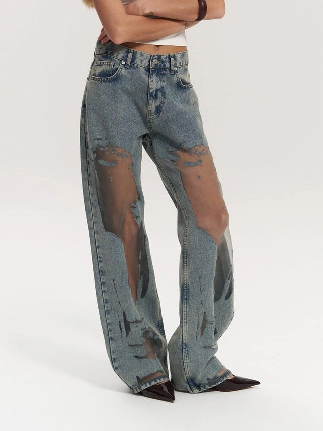 Shadow Shred Mesh Jeans