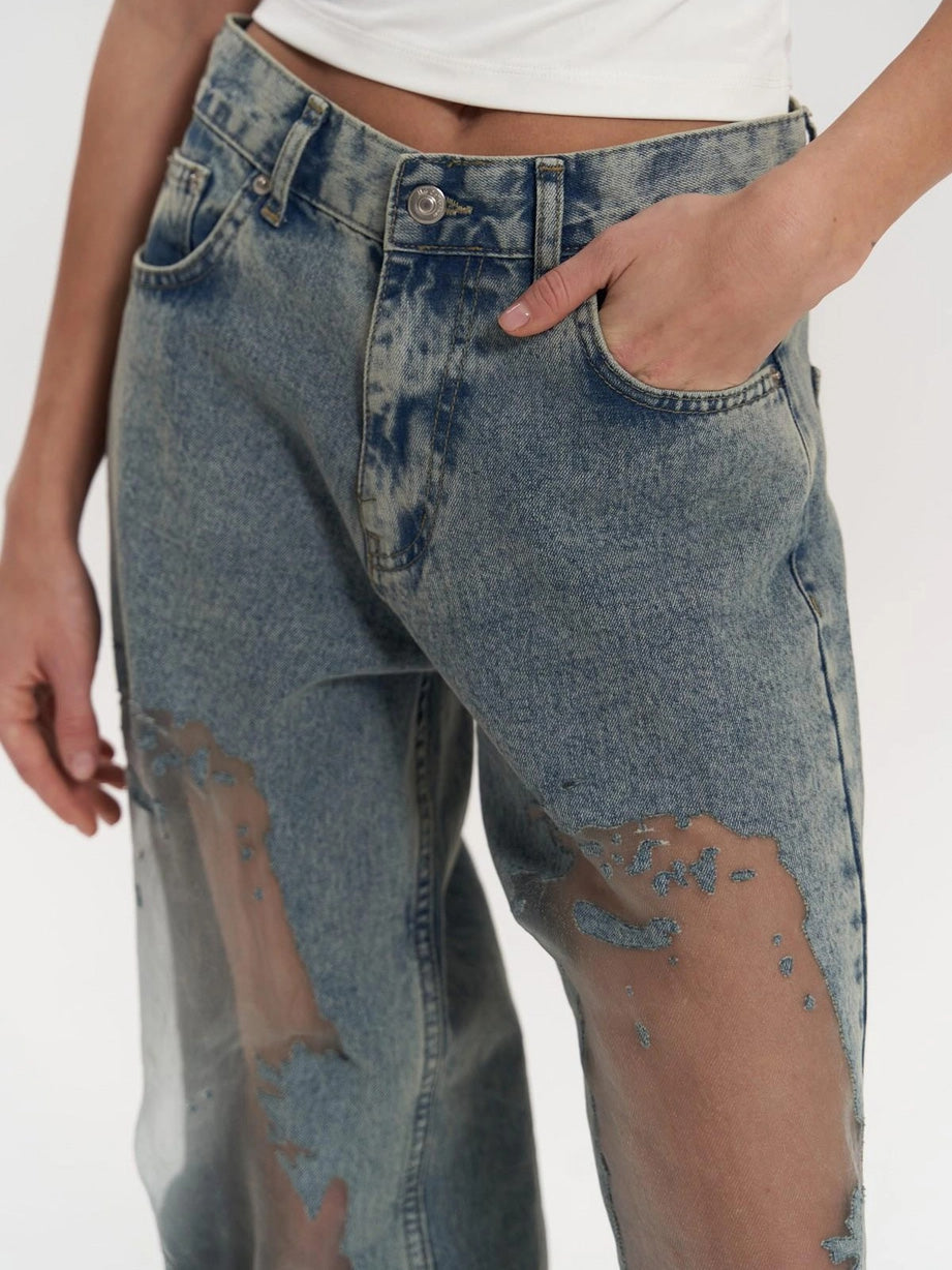 Shadow Shred Mesh Jeans