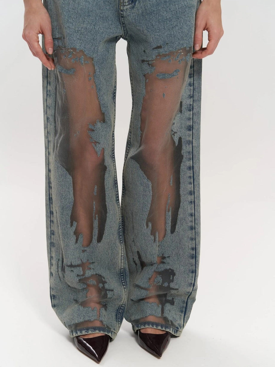 Shadow Shred Mesh Jeans