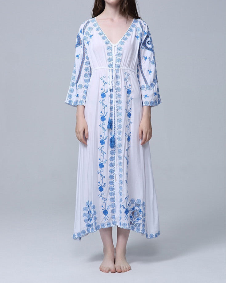 Aegean Breeze Maxi Dress
