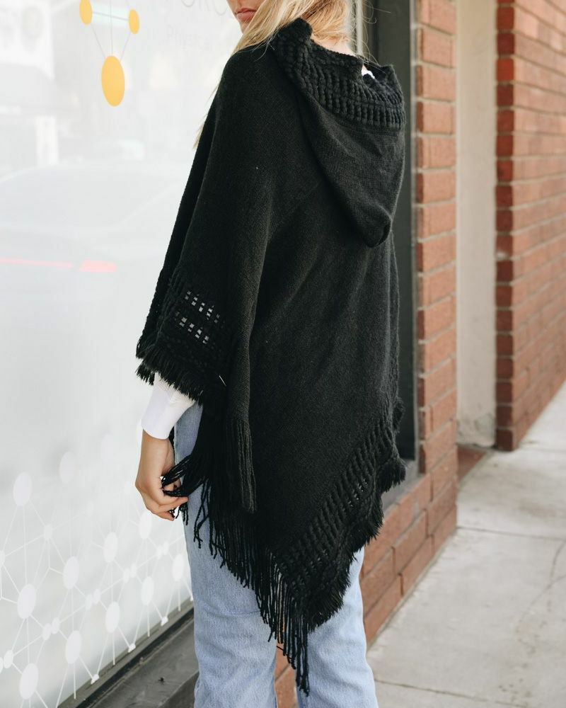 Fenella Lace-Up Poncho