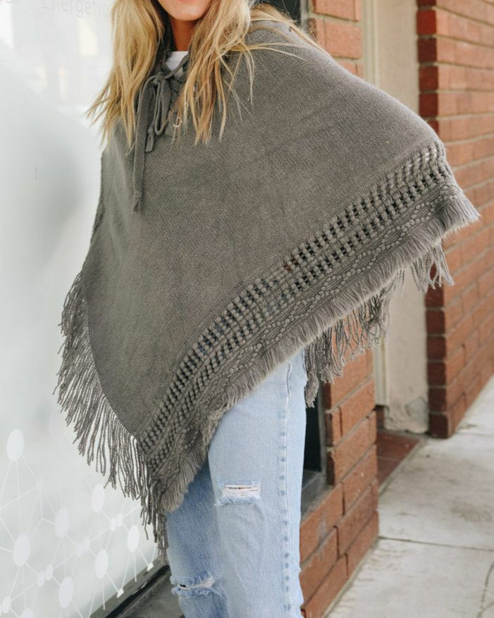 Fenella Lace-Up Poncho