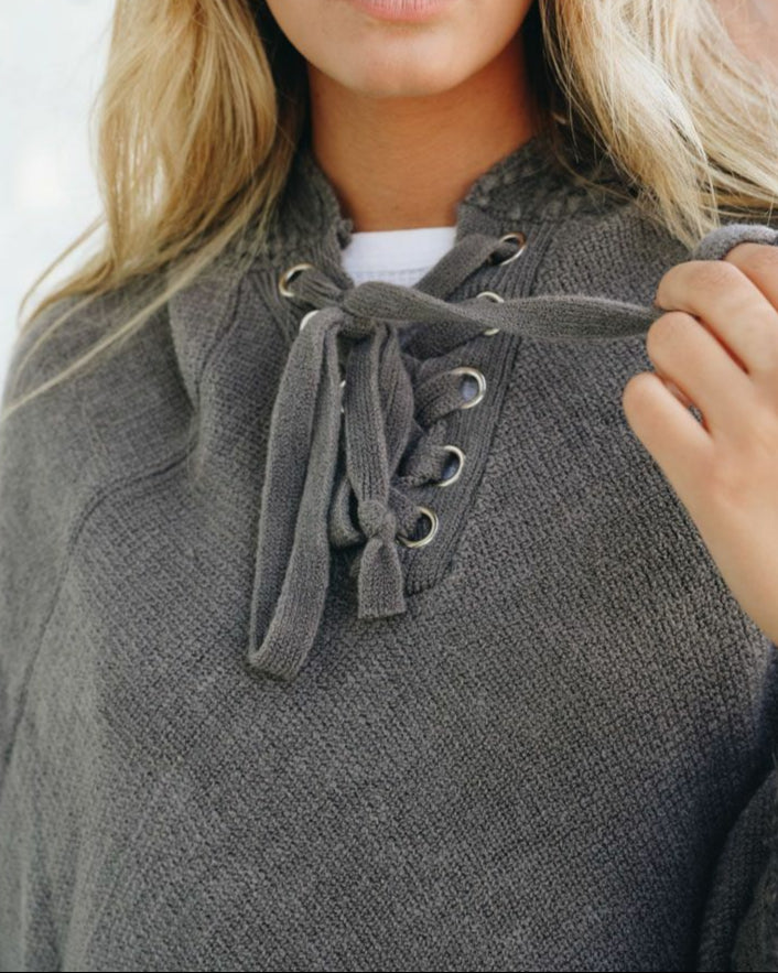 Fenella Lace-Up Poncho