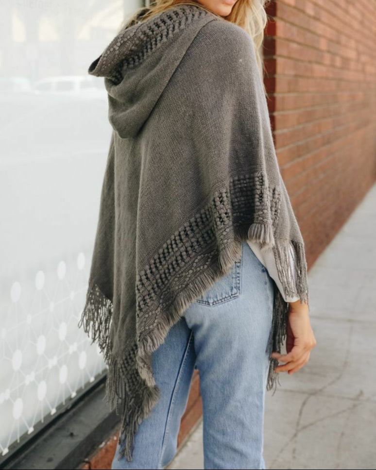 Fenella Lace-Up Poncho