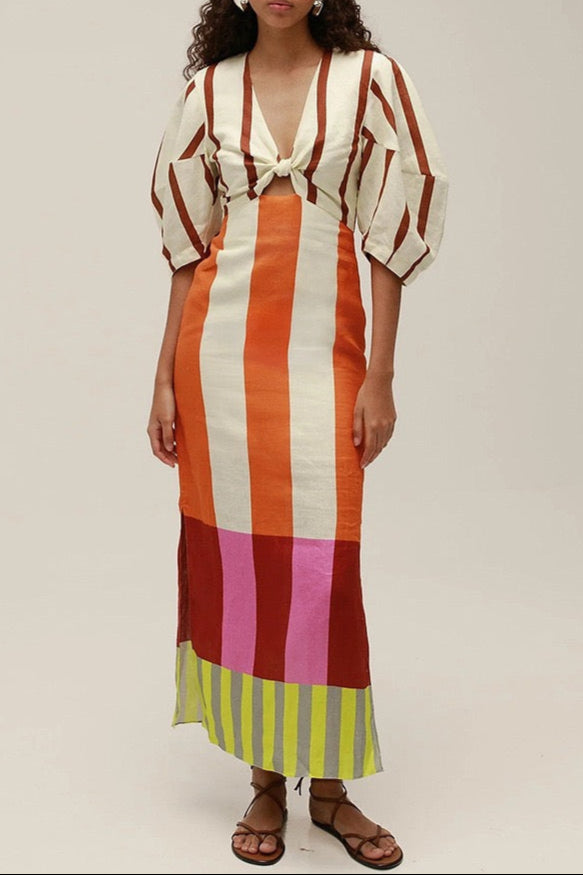 Solena Stripes Maxi Dress