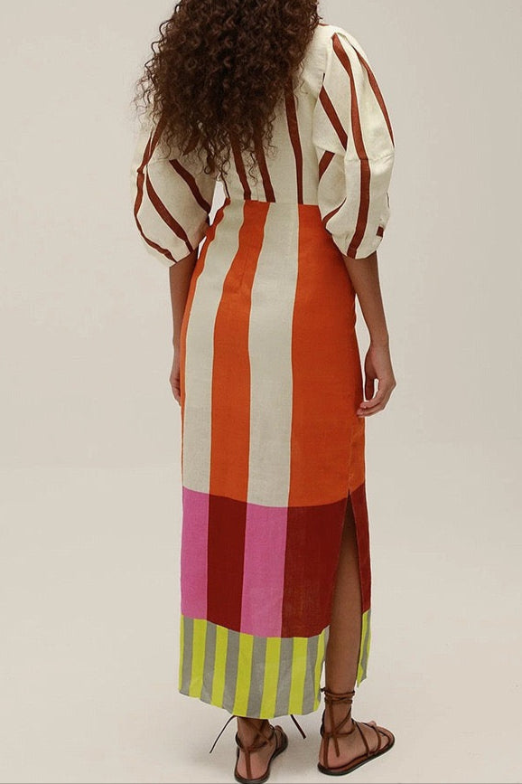 Solena Stripes Maxi Dress