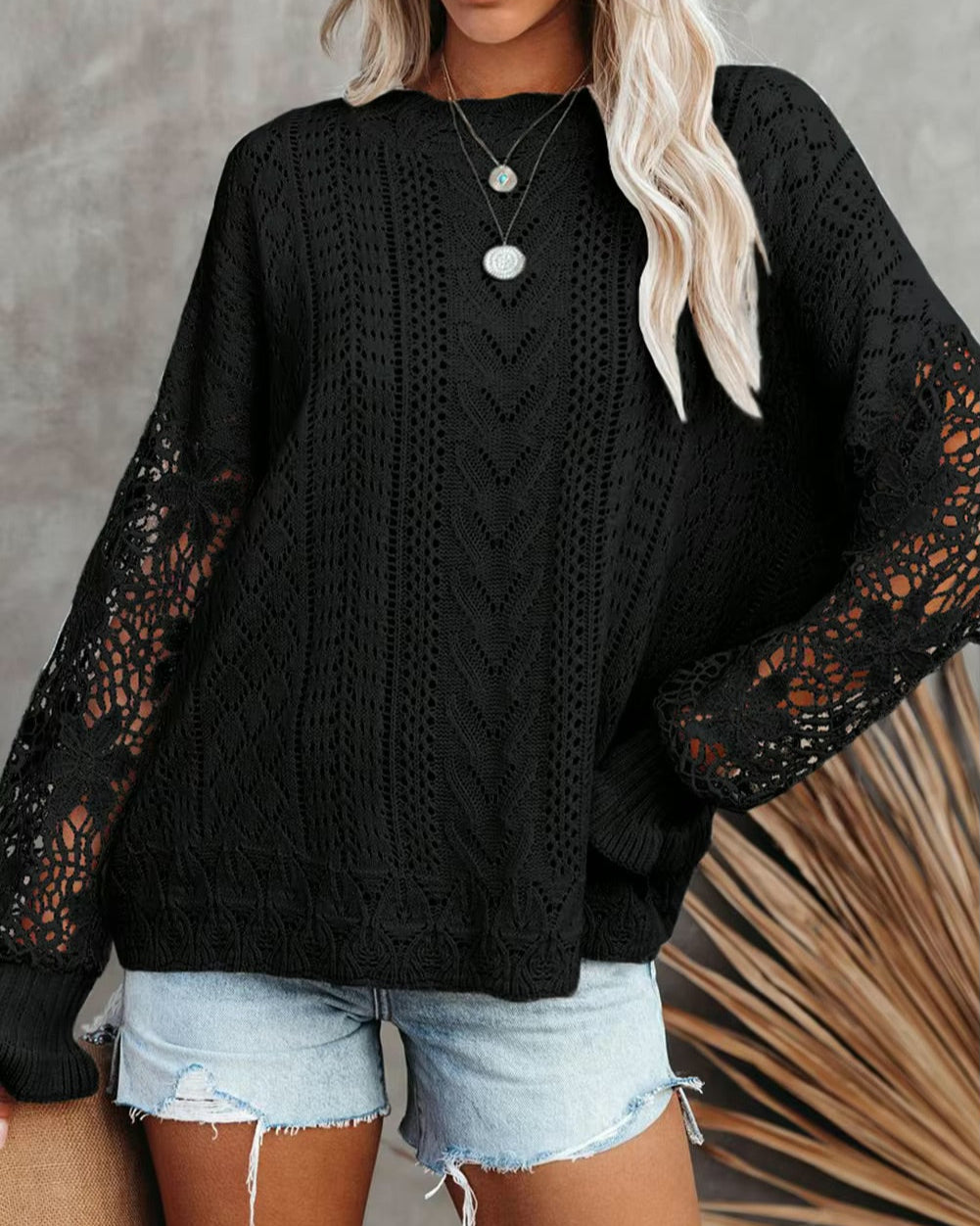 Solana Knit Lace Sweater