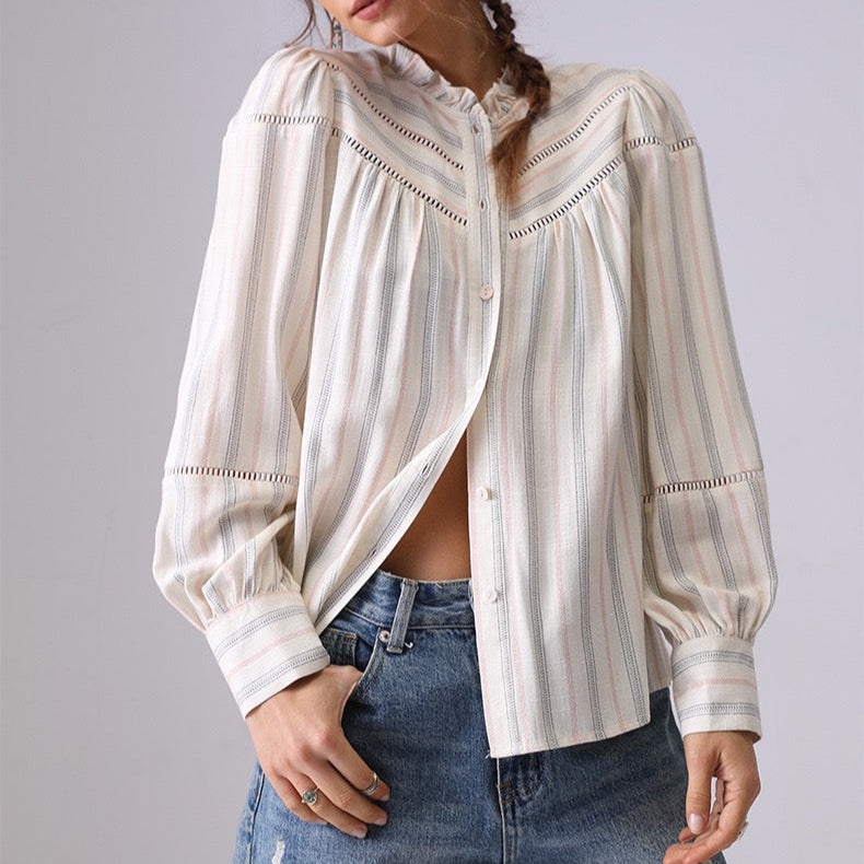 Elodie Soft Stripe Blouse