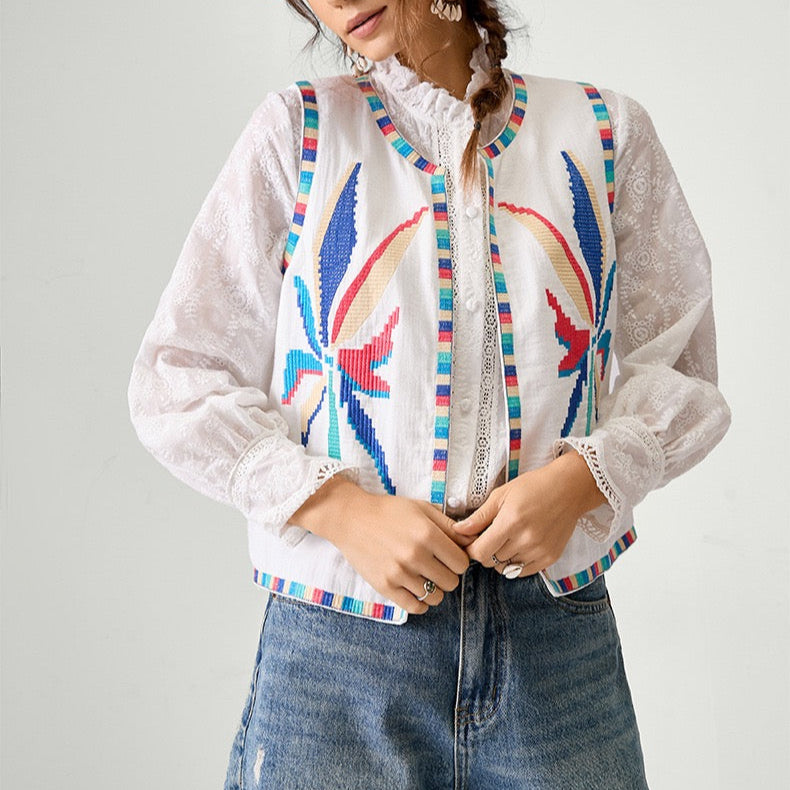 Tulum Tropic Embroidered Vest
