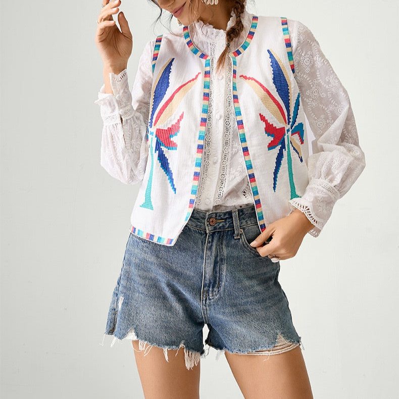 Tulum Tropic Embroidered Vest