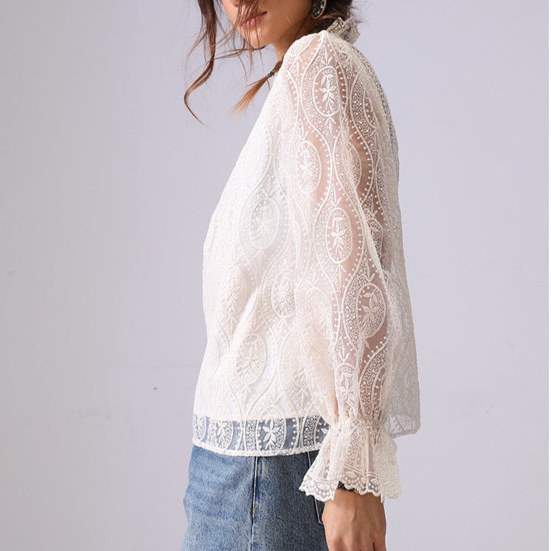 Viola Vintage Lace Top